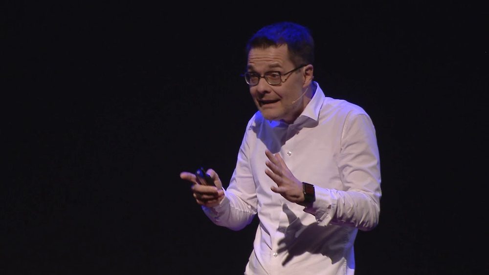 Wouter Denayer on stage at TEDxAntwerp